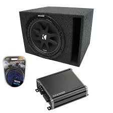 Measurements based on 4 ohm voice coil models. Universal Car Stereo Vented Port Single 15 Kicker Comp C15 Sub Box Cxa8001 Amp Ebay