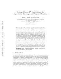 The official page for the acc network. Pdf Testing Of Smart Tv Applications Key Ingredients Challenges And Proposed Solutions