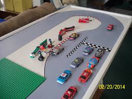 Child S Nascar Track Lego Play Table Make It Fix It Plan It Lego Play Table Play Table Kids Race Track