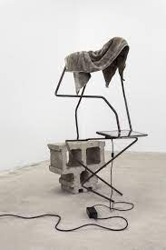 Versteeg Surfer With Head Cement Welded Steel Internet Connected Computer Program Tablet Towel 2016 Interesting Art Sculpture Installation Art
