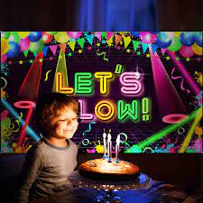 Unlike the other types of lights that can only be used for specific purposes, led neon lights are applied in various industries. Buy Boao Neon Glow Party Backdrop Fabric Let Glow Background Glow Party Themed Backdrop Neon Birthday Party Decorations For Neon Themed Party Birthday Party 5 9 X 3 6 Ft Online In Indonesia B08pd9jfts