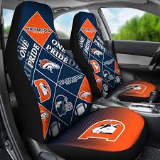 Pride Flag Of Pro Denver Broncos Car Seat Covers Denver Broncos Merchandise Bronco Car Denver Broncos