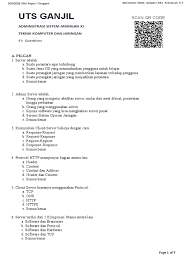 Maybe you would like to learn more about one of these? Soal Uts 2020 2021 Semester Ganjil Administrasi Sistem Jaringan Pdf