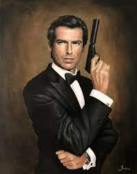 Pierce brosnan is more james bond than ever. Pierce Brosnan James Bond Von Janine Van Der Kaaij Kruijmer 2019 Malerei Ol Auf Leinen Singulart