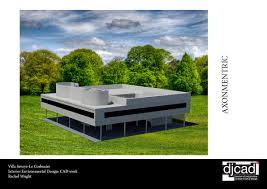 A staircase separates one floor from another, a ramp links them together. Semester 2 Cad Work Villa Savoye Rkw Interiors