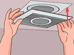 Attach wood pieces with screws. 3 Ways To Install A Bathroom Fan Wikihow