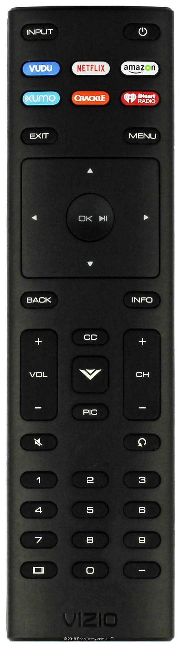 Vizio Xrt136 TV Remote Control