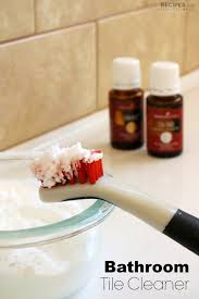 The baking soda will help remove tough stains and hard water buildup, while the hydrogen peroxide will clean. Bathroom Tile Cleaner Recipes With Essential Oils