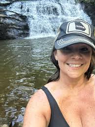 Swimming in Lower Black Falls waterfall in Dahlonega