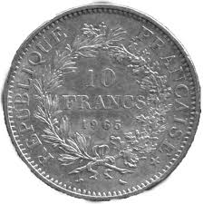 Trouvez facilement la valeur de votre monnaie. 10 Francs Hercule En Argent Cours Et Cotation Prix Achat Et Vente