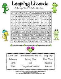 Leap Year Word Search Activity Leap Year Leap Year Activities Elementary Lesson Plans