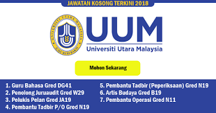Jawatan akademik (guru bahasa gred dg41). Jawatan Kosong 2018 Uum Kelayakan Pmr Spm Diploma Ijazah