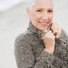 Voluminous silver bob the dark gray roots and the. 1