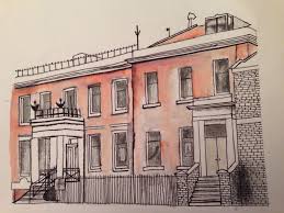 Drawing Of Building In Fleetwood By The Sea By Kristyna Horejsi Sea Drawing Art Line Art
