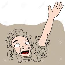 man sinking into quicksand. royalty