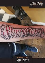 'slumerican' tattoo on his hairline. Chapel Street Tattoo On Twitter By Harry Chapelstreettattoo Chorley Slumerican Tattoo Tattoooftheday Tattooscript Uktta