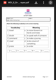Check spelling or type a new query. Standard 2 Ch 1 Eng Children S Morning Prayer Worksheet