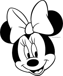 Disney Cute Minnie Girl Face Coloring Page Coloring Pages Minnie Girl Face