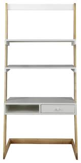 The spacious lower desk is perfect for all things productivity and sits atop a lower shelf and drawer. Freestanding Ladder Desk With Drawer Solid American Maple Frame Contemporary Desks And Hutches By Casual Home Houzz