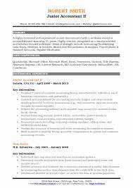 This free resume template has a single column layout with an organized structure. Junior Accountant Resume Samples Qwikresume