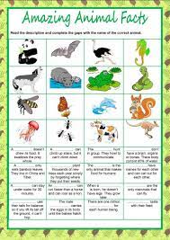 Animals Amazing Facts Worksheet Free Esl Printable Worksheets Made By Teachers Worksheets For Kids Fun Facts For Kids Animals Amazing