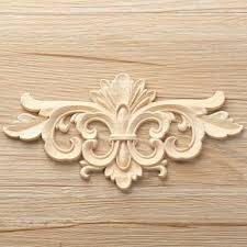 Vintage Wood Carved Corner Onlay Applique Frame Furniture Decor Unpainted 4 Wood Carving Furniture Furniture Appliques Wood Appliques