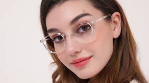 Round Glasses TR43388 in Clear Grey