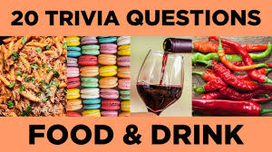 Read on for some hilarious trivia questions that will make your brain and your funny bone work overtime. Food And Drink Quiz Food Quiz Food Quiz Questions Food Trivia Food And Drink Youtube