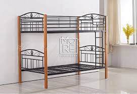 The buddy bunk is perfect when space is an issue, with a single bed above and single below, this is a great value bunk and is safety standard compliant. Bunk Beds P1025a Metal Timber King Single Bunk Beech Split Bunk