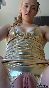 Porn image of big hips fairer skin athlete nude tan lines spreading legs  silver created by AI