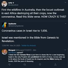 Coronavirus Bible Told Us Of Disease Pandemics In The End Time Weird News Express Co Uk