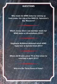 How much do you know of your favorite stars and divas? Wwe Pop Quiz Trivia Deck By Eric Gargiulo Hardcover Barnes Noble