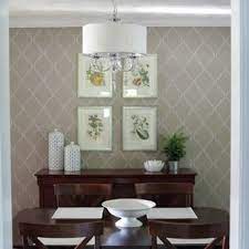 Obviously the star of the show in the dining room is the stencil. Dining Room Wall Stencils Houzz