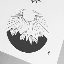 25 Watching Sunrise Across The Cliffs Art Cool Drawings Line Art