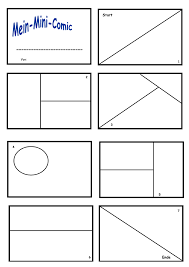 Mini Comic Vorlage Unterrichtsmaterial Im Fach Kunst In 2020 Vorlagen Mini Comic