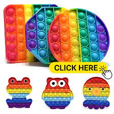 Relieve stress with pop it fidget toys. Rainbow Push Pop Fidget Toy Anxiety Relieve Stress Bubble Sensory Autism Reliever Special Needs Popper Relief Squeeze Toys Aliexpress