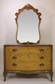Antique Robert W Irwin Hand Painted Dresser Chest Of Drawers Mirror Furniture Painting Old Furniture Hand Painted Dressers Mirrored Furniture