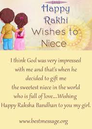  Happy Rakhi Wishes To Niece Best Raksha Bandhan Messages Rakhi Wishes Happy Rakhi Raksha Bandhan Wishes