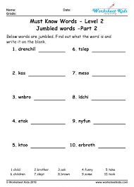 Use it to unjumble word puzzles and win at scrabble and words with friends. Unscramble Jumbled Words Puzzle For Grade 2 Worksheets Free Printable