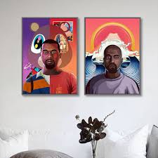 Play kanye west and discover followers on soundcloud | stream tracks, albums, playlists on desktop and mobile. Singer Rapper Kanye West Wall Art Poster Abstract Figure Canvas Painting Modern Wall Pictures For Living Room Home Decor Painting Calligraphy Aliexpress