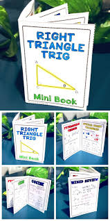 Right Triangle Trig Mini Review Book Review Activities Right Triangle School Algebra