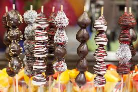 Chocolate Dipped Strawberries On Market In Barcelona Stock Photo Picture And Royalty Free Image Image 89280795