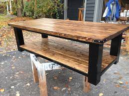 4x4 Leg Coffee Table Coffee Table Wood Rustic Farmhouse Table Diy Coffee Table