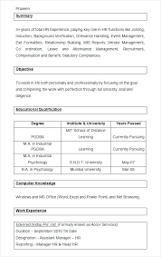 Sample Hr Manager Resumes Sample Hr Resume Human Resources Resume ...