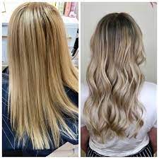 Before And After Melted Blonde Balayage No More Yellow Balayage Hair Blonde Before And After Balayage Hair Blonde Hair No More