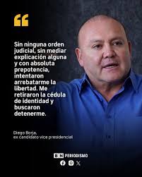 Diego Borja, excandidato a la vicepresidencia por la Revolución Ciudadana,  denunció públicamente a través de sus redes sociales que fue víctima de una  acción arbitraria por parte de funcionarios migratorios ecuatorianos en