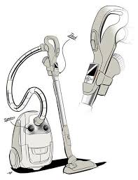 Step 2 now to sketch out the twisting hose of our vacuum cleaner. Vacuum Cleaner Sketch Vacuumcleanersketch In 2021 Sketch Product Product Sketches Simple Product Sketches