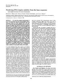 We did not find results for: Predicting Dna Duplex Stability From The Base Sequence Abstract Europe Pmc
