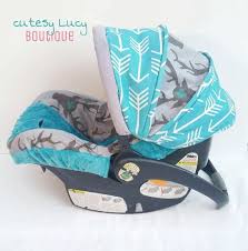 Arrow Deer Boutique Boys Infant Car Seat Carseat Cover Canopy Gray Teal Baby Car Seats Car Seats Baby Car