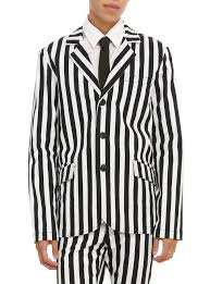 These clowns present themselves with black and white horizontal stripes painted on their bodies and faces, paint black circles around now take a look at beetlejuice. Royal Bones By Tripp Black White Striped Blazer Striped Blazer Outfit Striped Blazer Black White Stripes